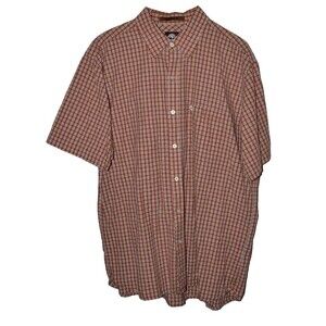 Timberland Shirt Mens L Plaid Short Sleeve Outdoor Seersucker Button Up